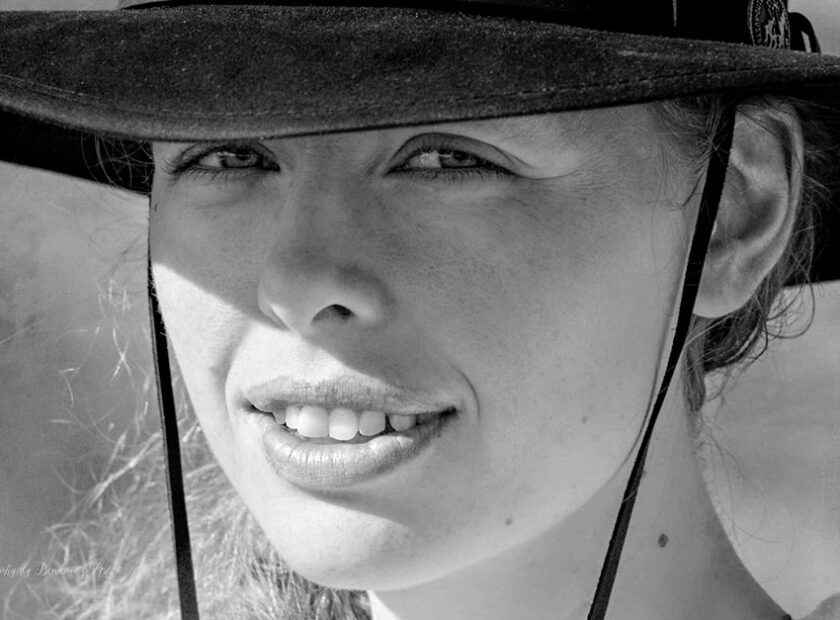 black and white photo of carrie lynch