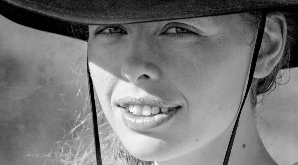 black and white photo of carrie lynch